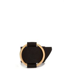 Bijuterii Femei CheapChic Give Me A Ring Wide Faux Nubuck Bracelet Black