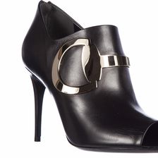 Gucci Open Toe Pumps Heel Spuntata Black