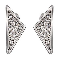 Bijuterii Femei Rebecca Minkoff Crystal Pave Triangle Earrings RhodiumCrystal