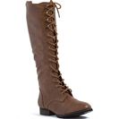 Incaltaminte Femei CheapChic Lace-up 2 It Faux Leather Boots Tan