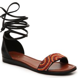 Incaltaminte Femei MIA Charita Flat Sandal BlackRed