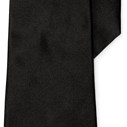 Ralph Lauren Silk-Blend Charmeuse Tie Black