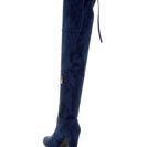 Incaltaminte Femei Catherine Catherine Malandrino Sorcha Faux Fur Footbed Over-The-Knee Boot navy