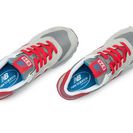 Incaltaminte Femei New Balance 574 New Balance Light Grey with Red Blue