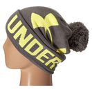 Accesorii Femei Under Armour UA Graphic Pom Pom Beanie GraphiteFlash Light