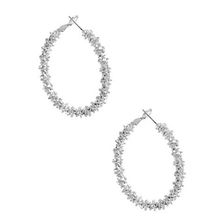 Bijuterii Femei GUESS Silver-Tone Textured Hoop Earrings silver