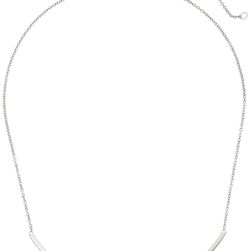 Rebecca Minkoff Curved Bar Necklace Imitation Rhodium