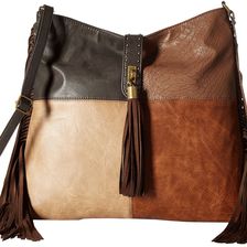 Steve Madden Bziggy Fringe Bucket Tan Multi