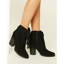Incaltaminte Femei Forever21 Volatile Knotted Fringe Boots Black