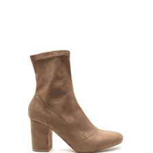 Incaltaminte Femei CheapChic All My Days Faux Suede Chunky Booties Taupe
