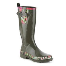 Incaltaminte Femei Sakroots Rhythm Floral Rain Boot Olive Green Multi