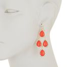 Bijuterii Femei Natasha Accessories Crystal Framed Chandelier Earrings ORANGE