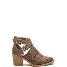 Incaltaminte Femei CheapChic Make The Cut-out Booties Taupe