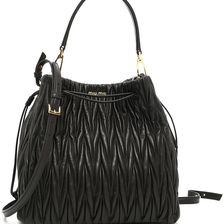 Miu Miu Quilted Bucket Bag NERO