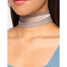 Bijuterii Femei CheapChic Pin Edge Suede Tape 3pc Choker Gray