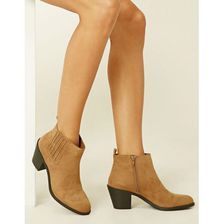 Incaltaminte Femei Forever21 Faux Suede Chelsea Booties Taupe
