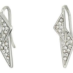 Bijuterii Femei Rebecca Minkoff Crystal Pave Double Triangle Earrings RhodiumCrystal