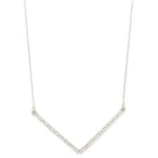 Bijuterii Femei Forever21 Rhinestone Chevron Necklace Silverclear