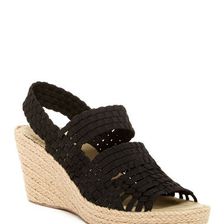 Incaltaminte Femei Steven by Steve Madden Jennii Woven Wedge Sandal BLACK