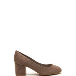 Incaltaminte Femei CheapChic Office Chic Chunky Block Pumps Taupe