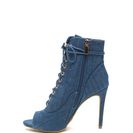 Incaltaminte Femei CheapChic Cool And In Control Denim Booties Blue