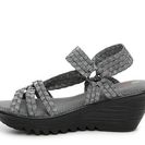 Incaltaminte Femei Bernie Mev Crystal Shimmer Wedge Sandal Pewter Metallic