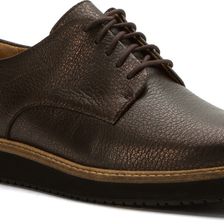 Clarks Glick Darby Dark Brown Metallic Leather