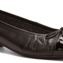 ara Bria Black Nappa/Patent Toe