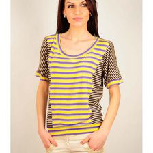 Bluza femei, mov, cu maneca scurta, RVL