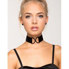Bijuterii Femei CheapChic Rhinestone Double Loop Velvet Choker Black