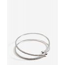 Bijuterii Femei CheapChic Mini Row Rhinestone Wire Cuff Met Slvr