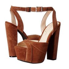 Incaltaminte Femei Jessica Simpson Dimaya Canela Brown Luxe Kid Suede
