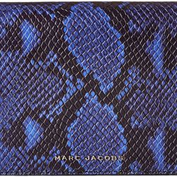 Marc Jacobs Block Letter Snake Wallet Leather Strap Cobalt Snake Multi