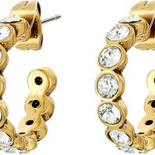 Marc Jacobs Sparkle Small Crystal Hoops Earrings Crystal/Antique Gold