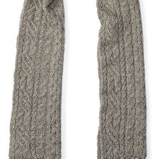 Ralph Lauren Aran-Knit Scarf Light Vintage Heather