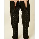 Incaltaminte Femei Forever21 Faux Suede Knee-High Boots Black