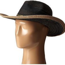 San Diego Hat Company MXM1018 Panama Fedora Hat with Gold Bead Trim Black