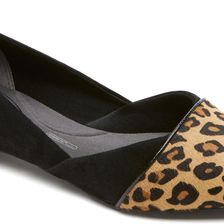 Rockport Total Motion 30MM Hidden Wedge Layer Dorsay Black/Leopard Hair On