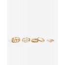 Bijuterii Femei CheapChic Chain Lust 5pc Ring Set Met Gold