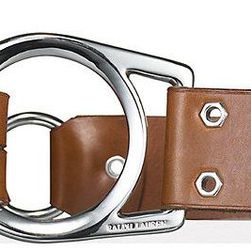 Ralph Lauren Leather Tri-Strap Belt Tan