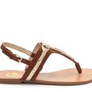 Incaltaminte Femei G by GUESS Leed Flat Sandal BrownGold