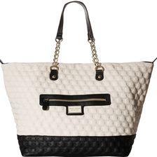 Betsey Johnson Trap Tote Bone/Black