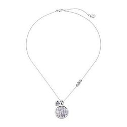 Bijuterii Femei Michael Kors Mother-of-Pearl Monogram Necklace SilverMother-of-PearlClear