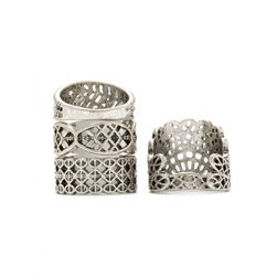 Bijuterii Femei Forever21 Etched Ring Set Bsilver