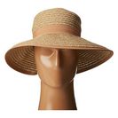 Accesorii Femei San Diego Hat Company PBM1026 Sunbrim w Back Bow and Contrast Edging Camel