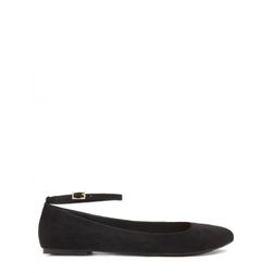 Incaltaminte Femei Forever21 Faux Suede Ankle-Strap Flats Black