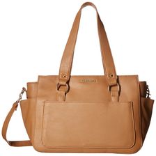 Rampage Satchel with Removable Clutch Tan