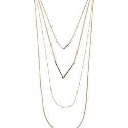 Bijuterii Femei Forever21 Chevron Layered Necklace Goldclear