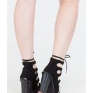 Incaltaminte Femei CheapChic Foot Notes Lace-up Chunky Heels Black