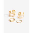 Bijuterii Femei CheapChic Two By Two Brushed Caged Ring Set Met Gold